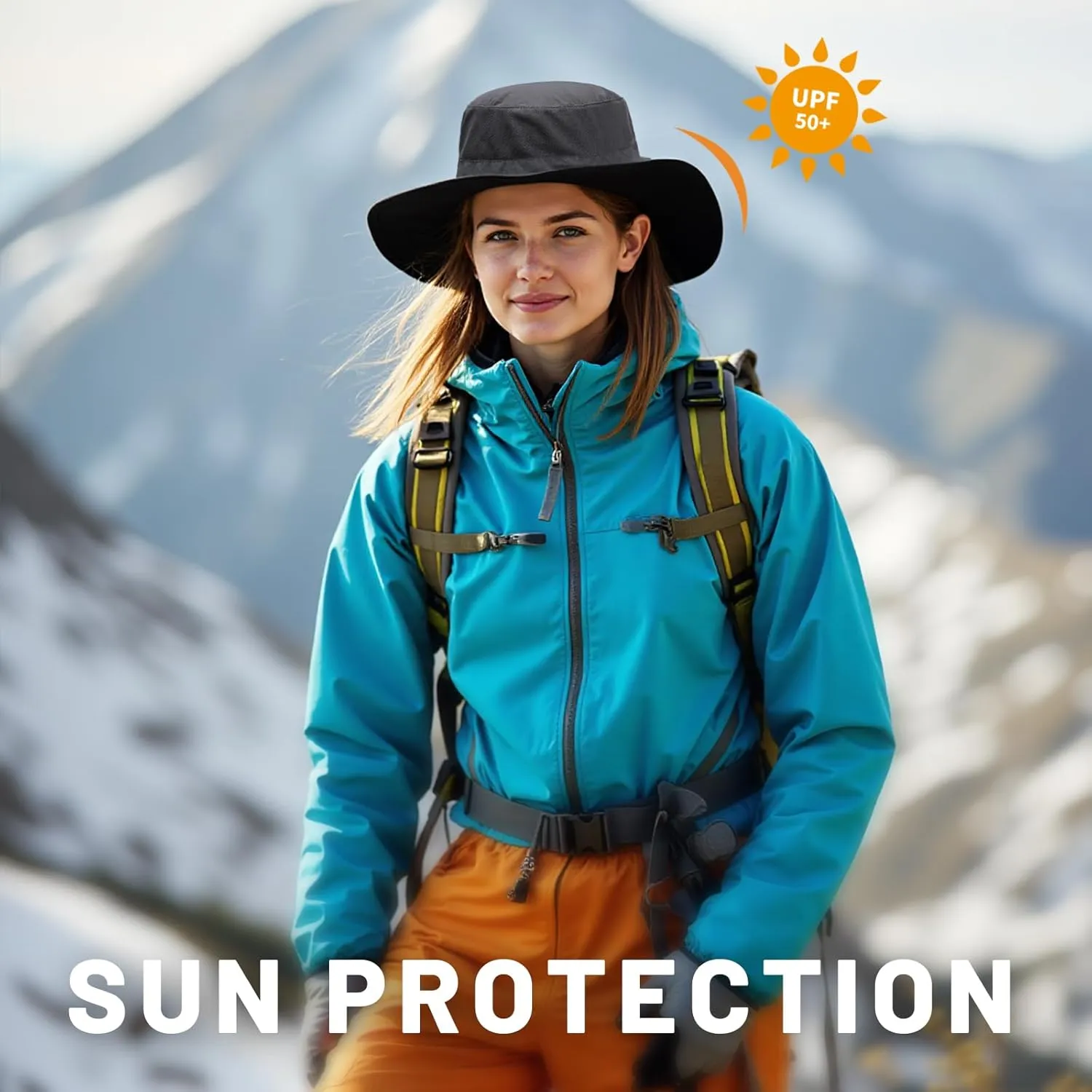 UPF 50  Sun Protection Summer Fishing Hat for Men & Women - Wide Brim, Breathable Mesh & Adjustable Strap
