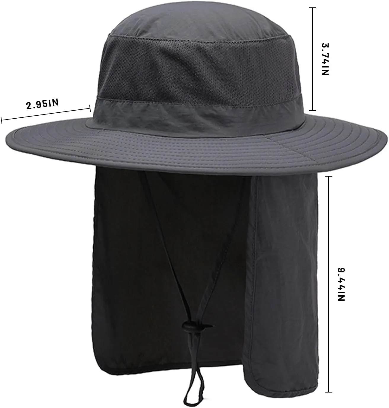 UPF 50  Sun Protection Summer Fishing Hat for Men & Women - Wide Brim, Breathable Mesh & Adjustable Strap