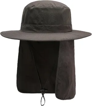 UPF 50  Sun Protection Summer Fishing Hat for Men & Women - Wide Brim, Breathable Mesh & Adjustable Strap