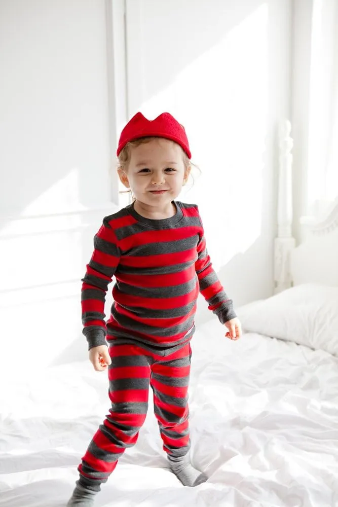 VAENAIT BABY 12M-12Y Kids Boys Girls Unisex Toddler Colorful Stripe/Simple Holiday Sleepwear Pajama 2pcs Set