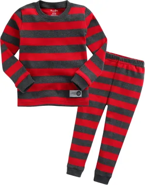 VAENAIT BABY 12M-12Y Kids Boys Girls Unisex Toddler Colorful Stripe/Simple Holiday Sleepwear Pajama 2pcs Set