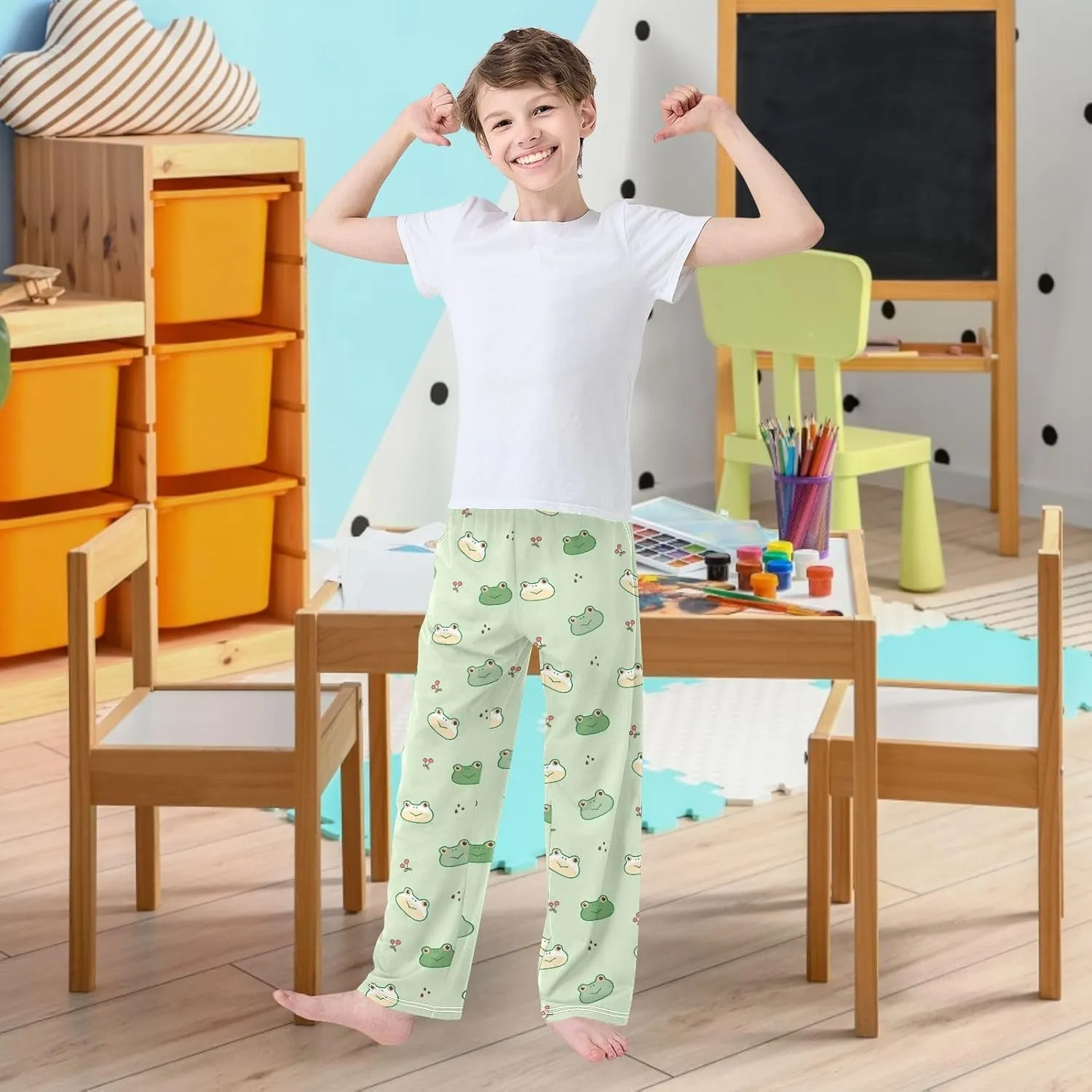 visesunny Joggers Pants for Boys Sweatpants Elastic Waist Animal Printed Long Bottoms Athletic Trousers with Pocket Size S-XL