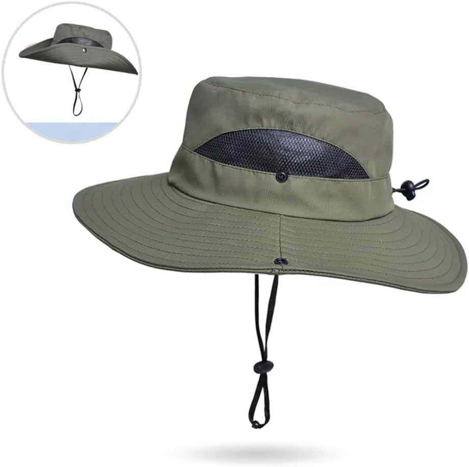 Wide Brim Sun Hat for Women Breathable Mesh Bucket Boonie Hats