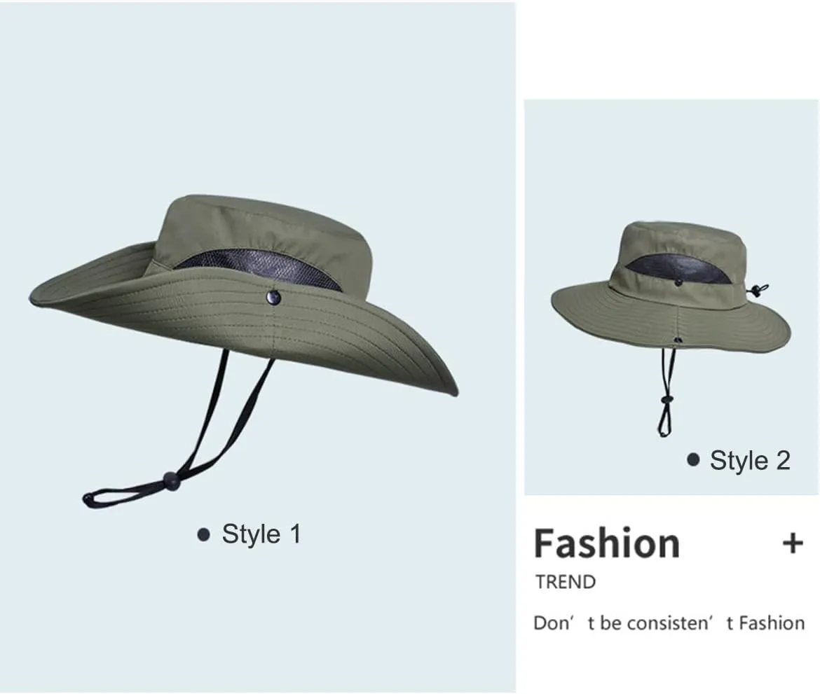 Wide Brim Sun Hat for Women Breathable Mesh Bucket Boonie Hats