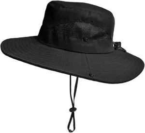Wide Brim Sun Hat for Women Breathable Mesh Bucket Boonie Hats