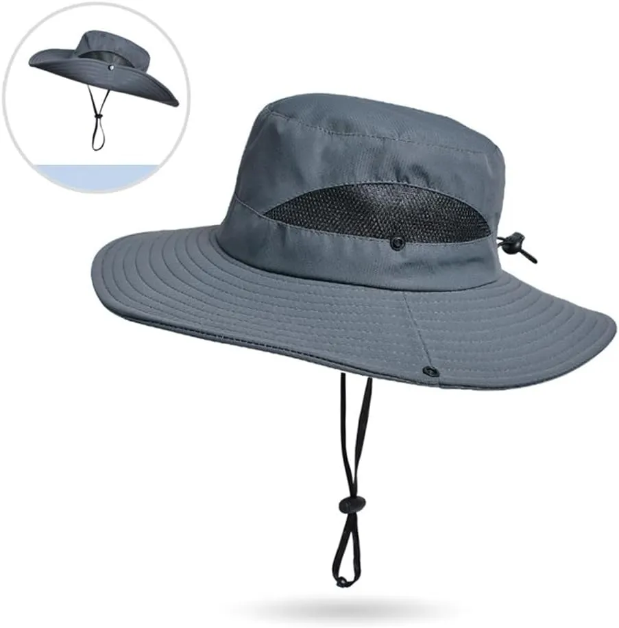 Wide Brim Sun Hat for Women Breathable Mesh Bucket Boonie Hats