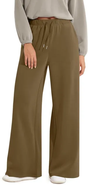 Wide Leg Sweatpants Women Baggy Joggers High Waisted Sweat Pants Lounge Straight Leg Pull on Jogger Pants with Pockets
