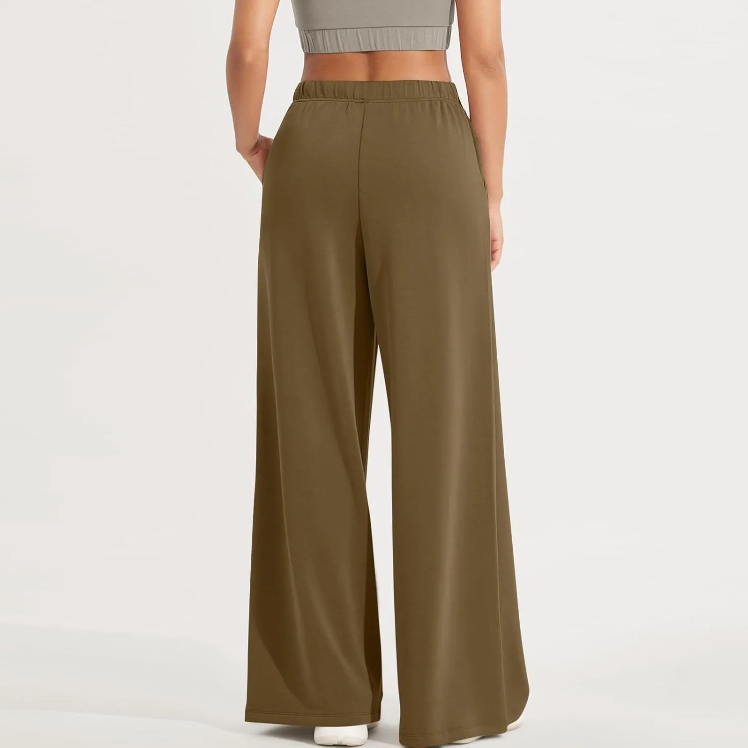 Wide Leg Sweatpants Women Baggy Joggers High Waisted Sweat Pants Lounge Straight Leg Pull on Jogger Pants with Pockets