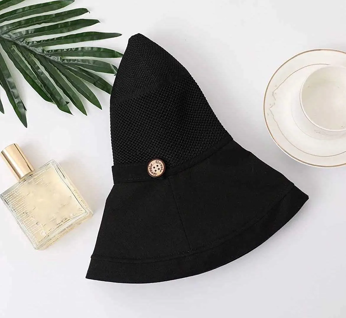 Women Bucket Sun Hats Wide Brim Lightweight & Breathable Mesh Beach Cap Floral UPF50  Fishing Hat