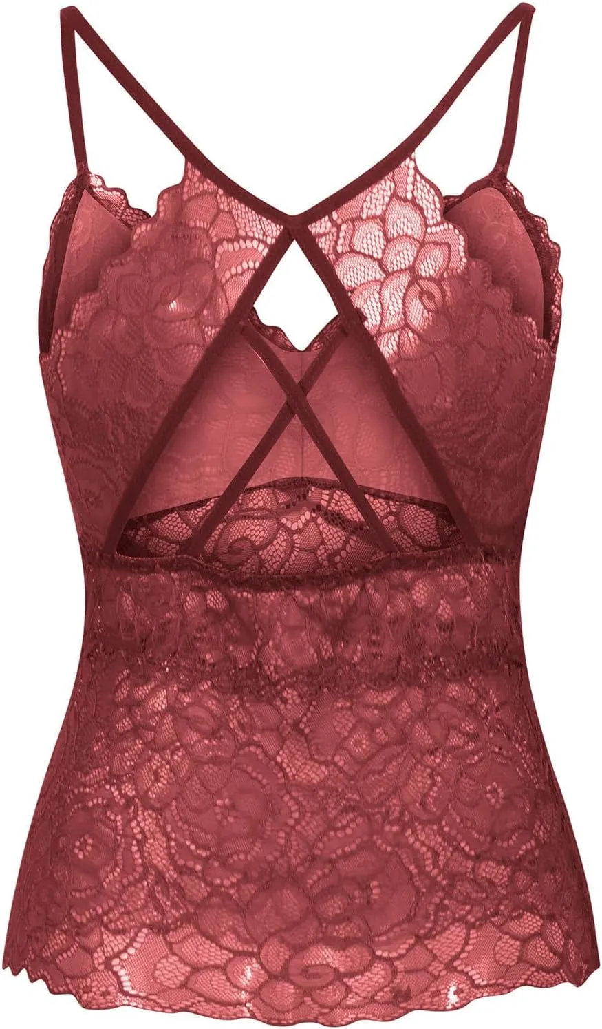 Women Floral Lace Cami Crop Top Sleeveless Cut Out Back Spaghetti Strap Slim Yoga Workout Tank Tops Sexy Camisoles