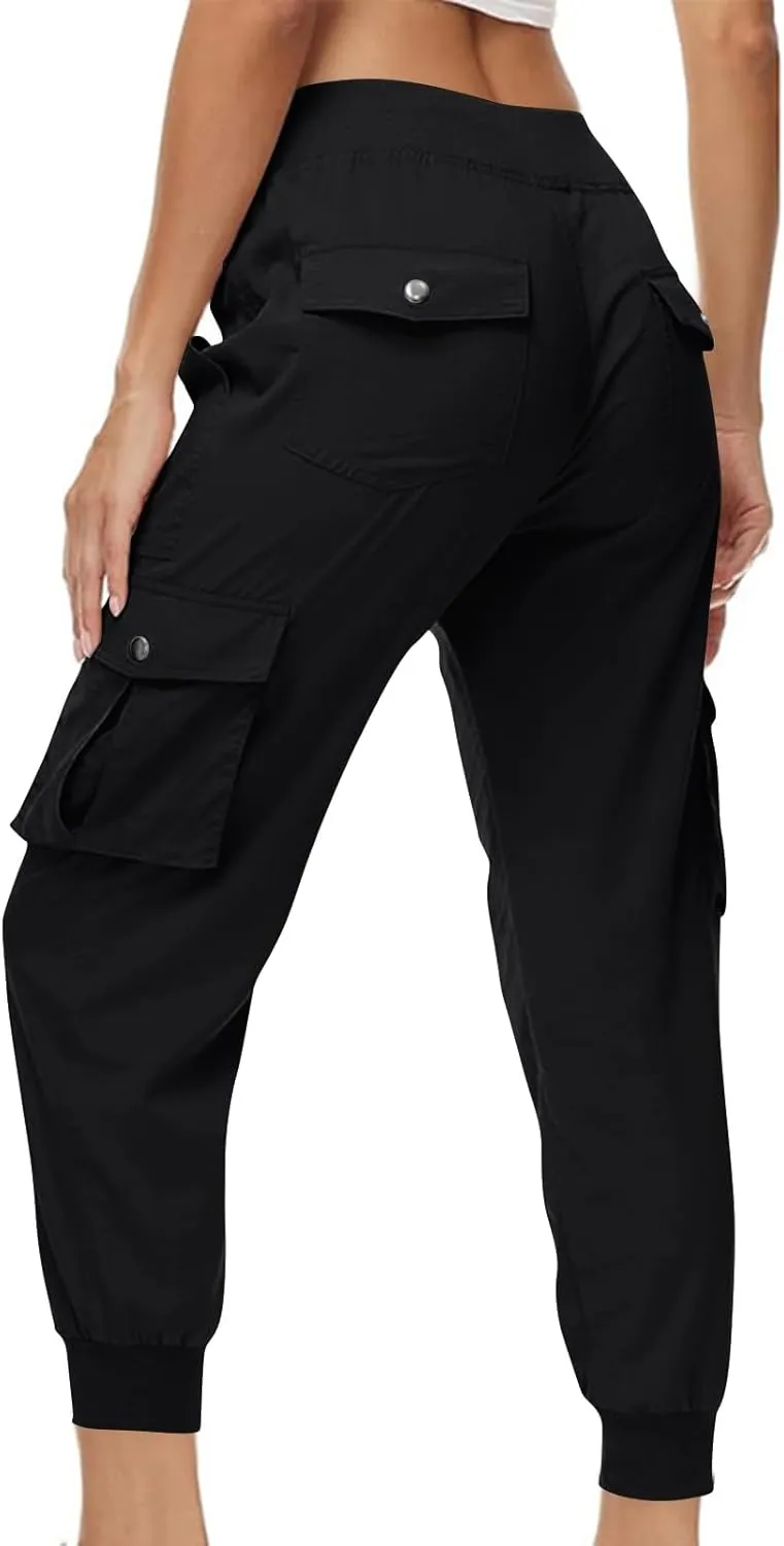 Women Hiking Pants Lightweight Cargo Joggers Outdoor Quick Dry Athletic Pants with Pockets Casual Travel Pants