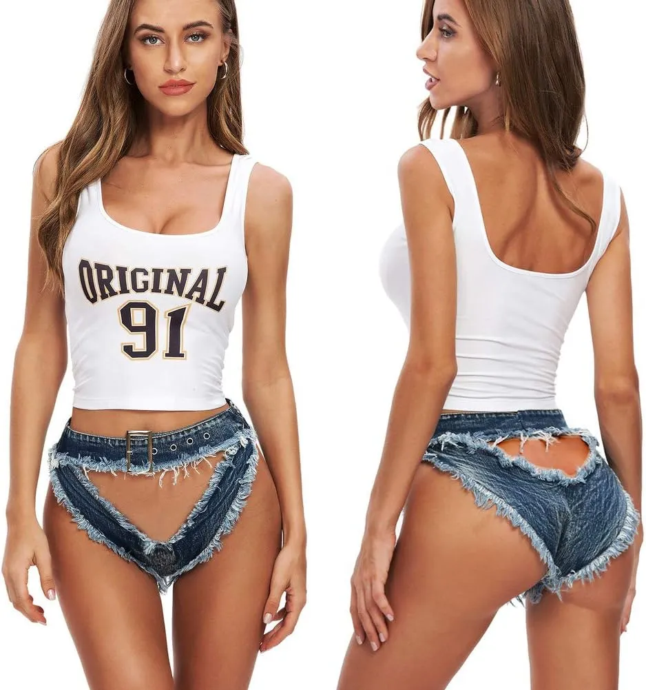 Women Sexy Denim Cut Off Shorts Low/High Waist Distressed Ripped Hole Shorts Hot Jeans Nightclub Wear