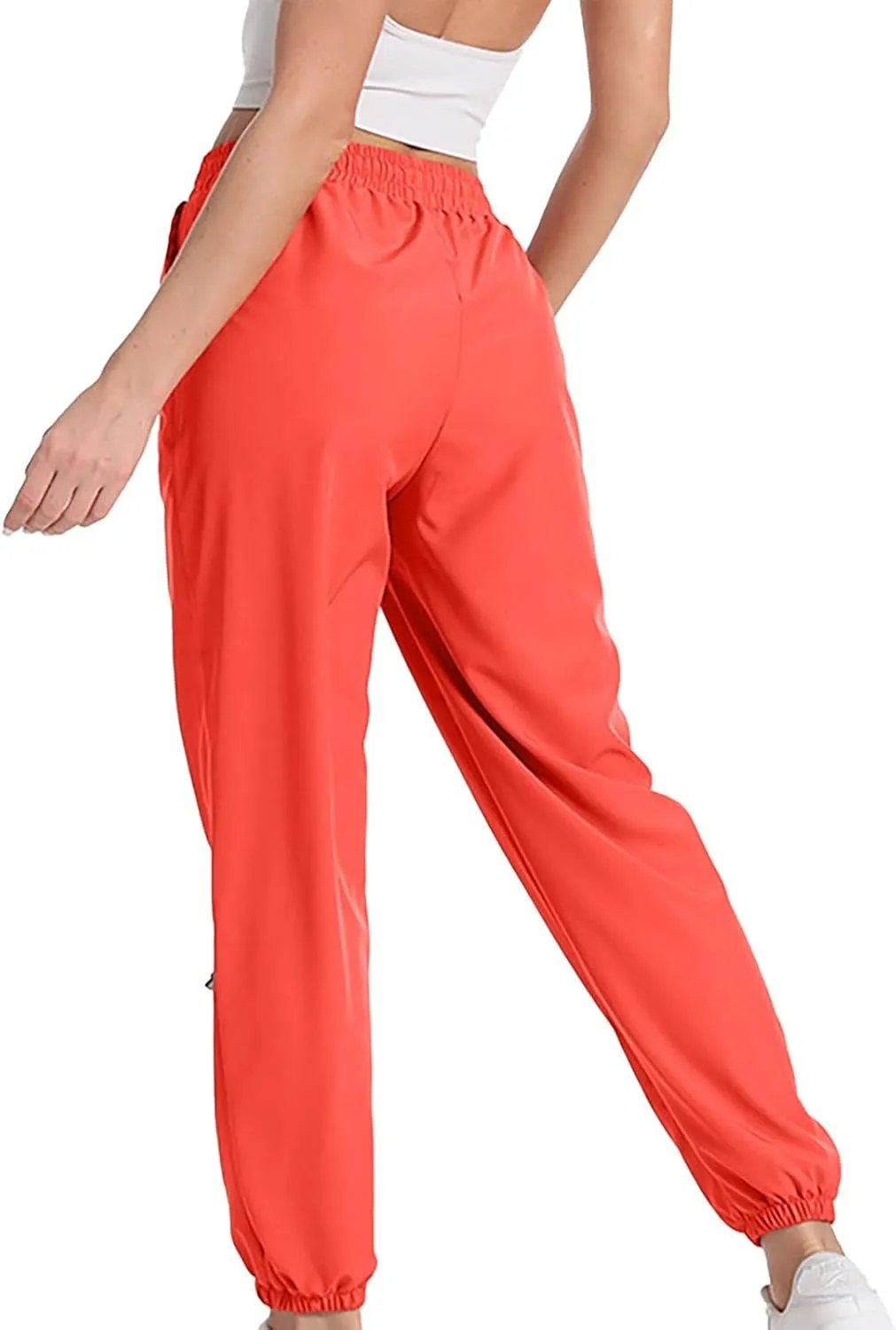 Women Sweatpants Joggers Long High Waisted Y2k Baggy Pants Trendy Lounge Athletic Bottom Trouser with Pockets