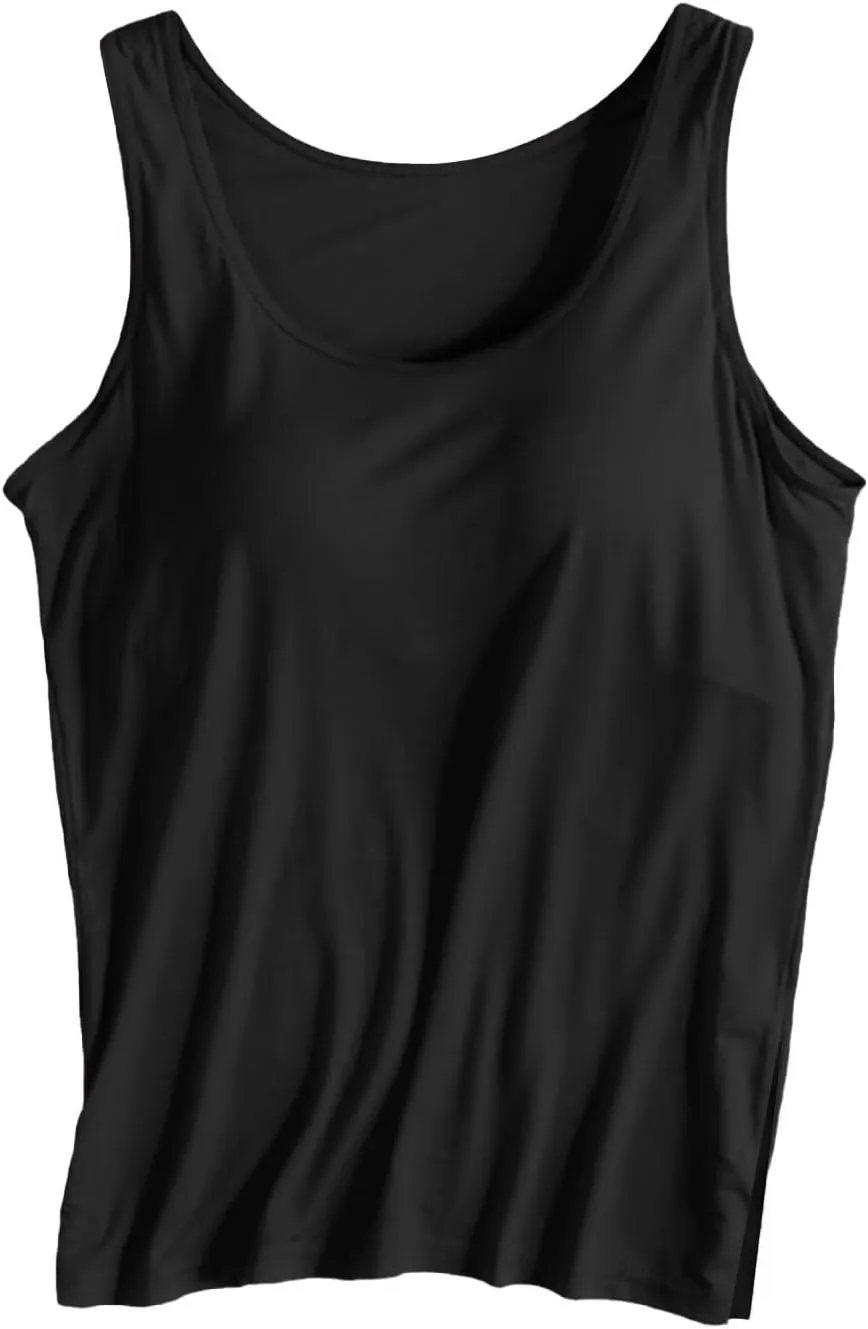 Women Tank Tops Shelf Bra Summer Basic Padded Yoga Camisoles for Casual Fitness Workout Outfits Undershirts Cami