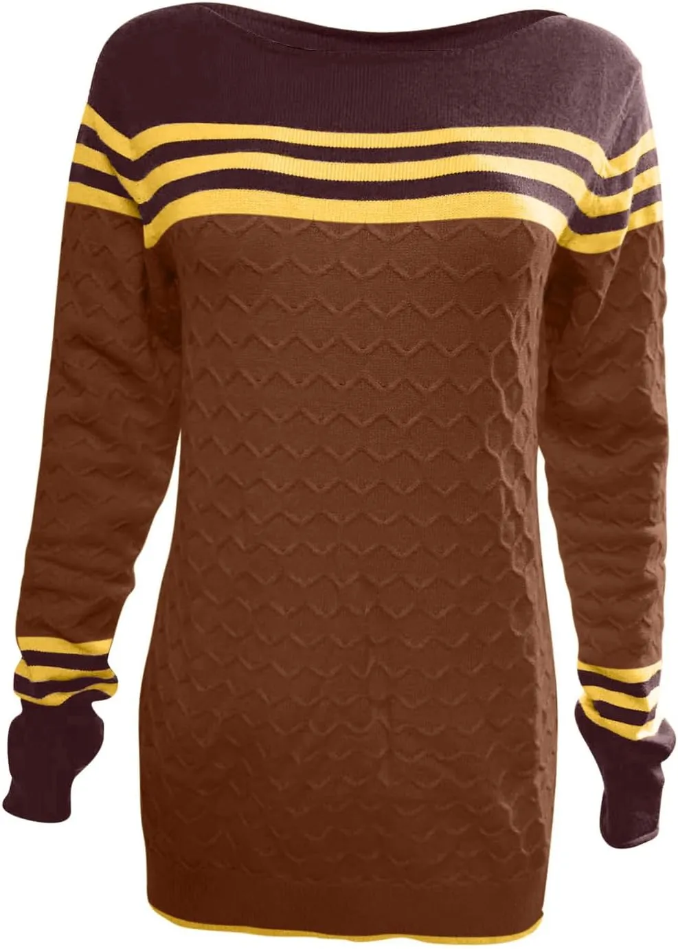 Women Trendy Jumper Striped Pullover Sweater Casual Lightweight Knit Tops Soft Fall Cable Sweaters Knitwear Shirts