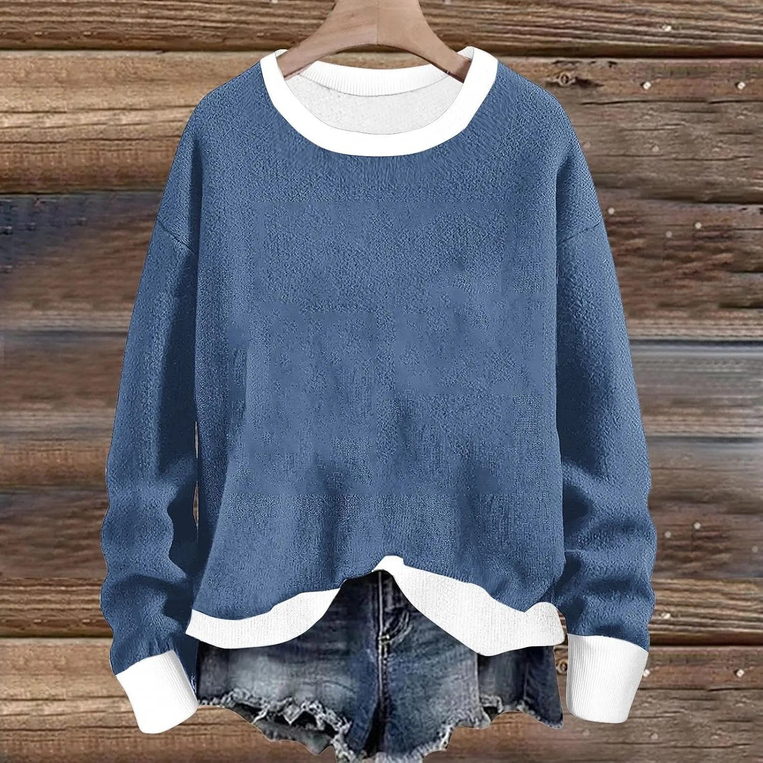 Women Winter Warm Sherpa Lined Fleece Crewneck Sweatshirt Pullover Loungewear Tunic Tops Fashion Going Out Clothes