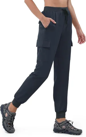 Women's 30"/32"/34"/36" Tall Inseam Cargo Joggers Lightweight Hiking Pants Quick Dry Athletic Workout Outdoor