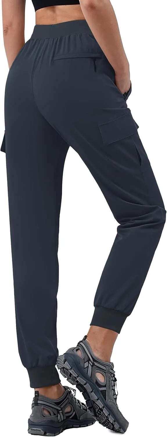 Women's 30"/32"/34"/36" Tall Inseam Cargo Joggers Lightweight Hiking Pants Quick Dry Athletic Workout Outdoor