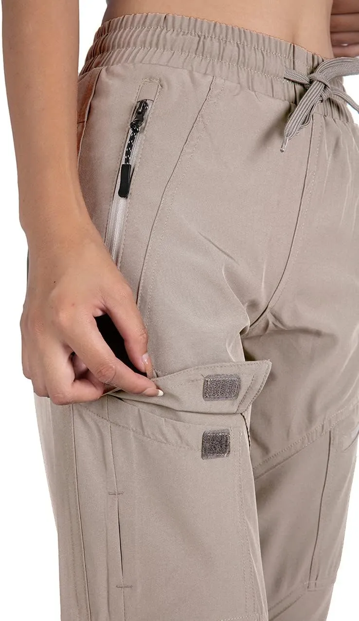 Women's Cargo Joggers Workout Pants Outdoor Lightweight Quick Dry Athletic Travel Hiking Pants