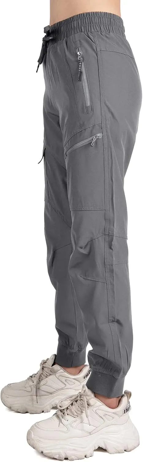 Women's Cargo Joggers Workout Pants Outdoor Lightweight Quick Dry Athletic Travel Hiking Pants