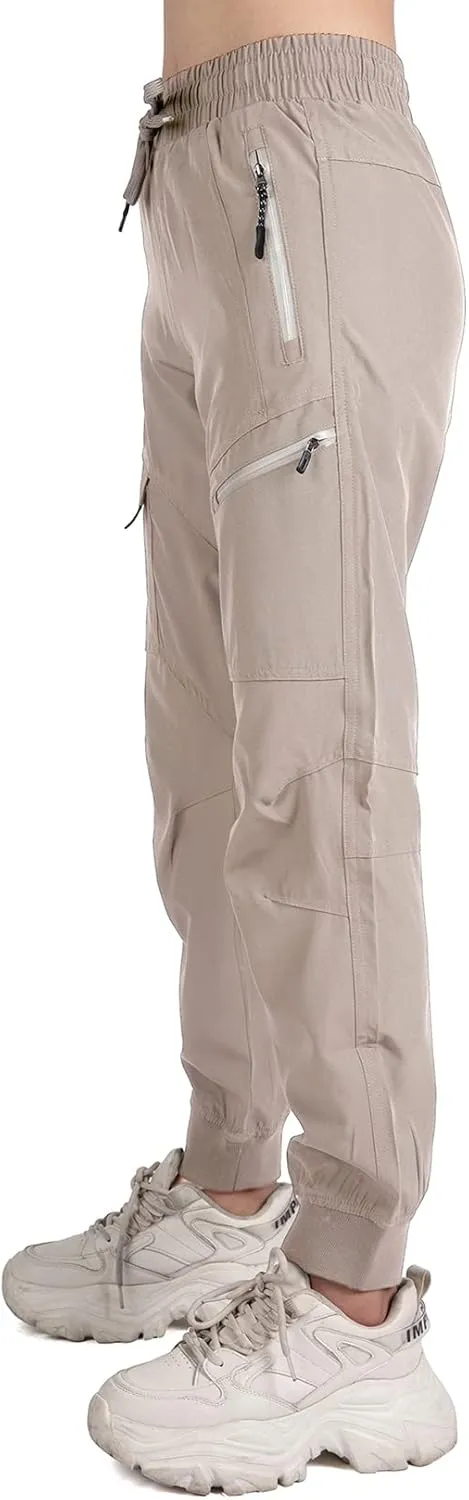 Women's Cargo Joggers Workout Pants Outdoor Lightweight Quick Dry Athletic Travel Hiking Pants