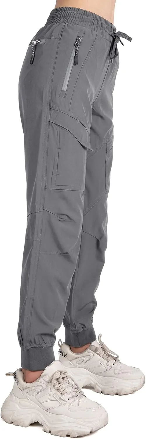 Women's Cargo Joggers Workout Pants Outdoor Lightweight Quick Dry Athletic Travel Hiking Pants