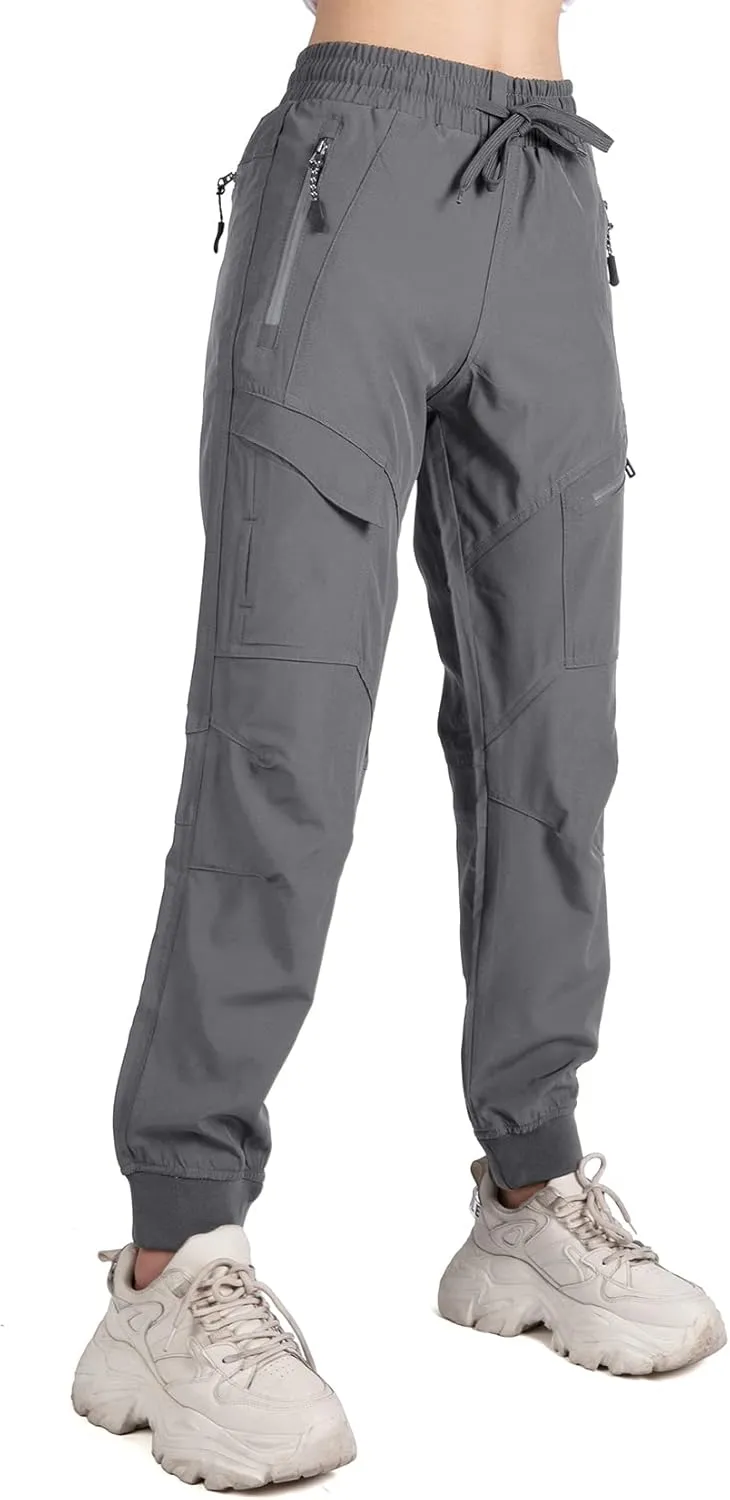 Women's Cargo Joggers Workout Pants Outdoor Lightweight Quick Dry Athletic Travel Hiking Pants