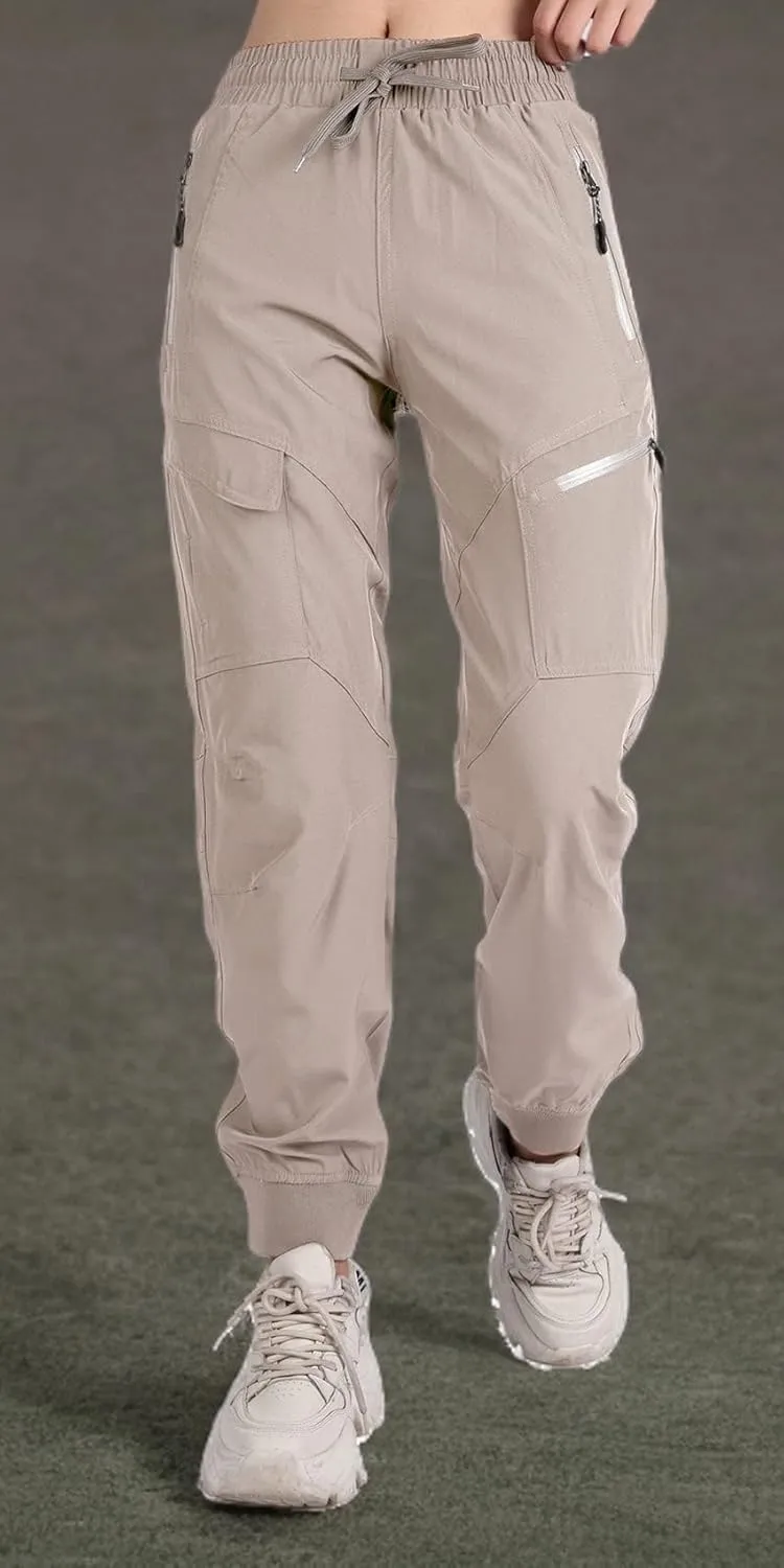 Women's Cargo Joggers Workout Pants Outdoor Lightweight Quick Dry Athletic Travel Hiking Pants