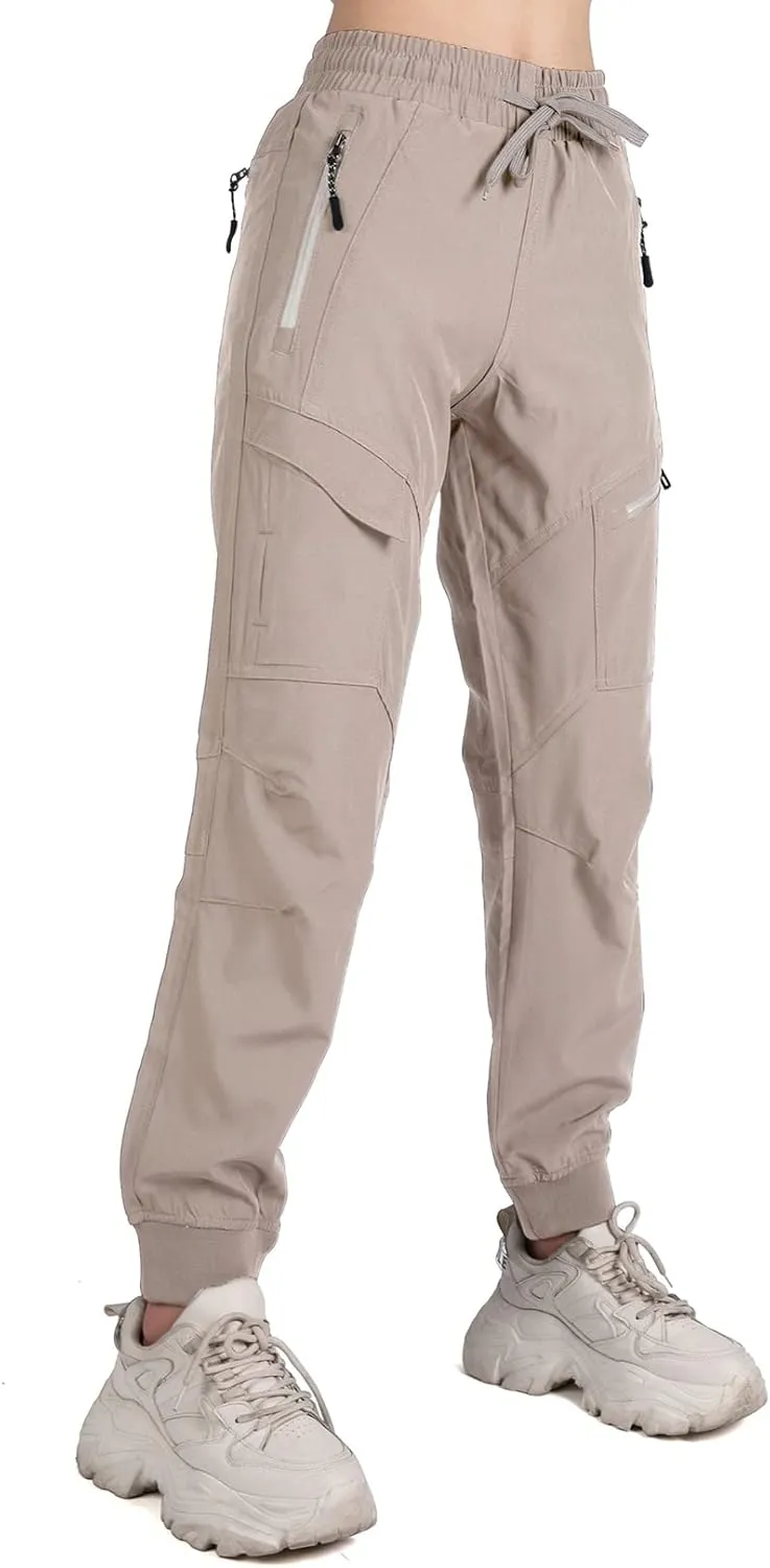 Women's Cargo Joggers Workout Pants Outdoor Lightweight Quick Dry Athletic Travel Hiking Pants