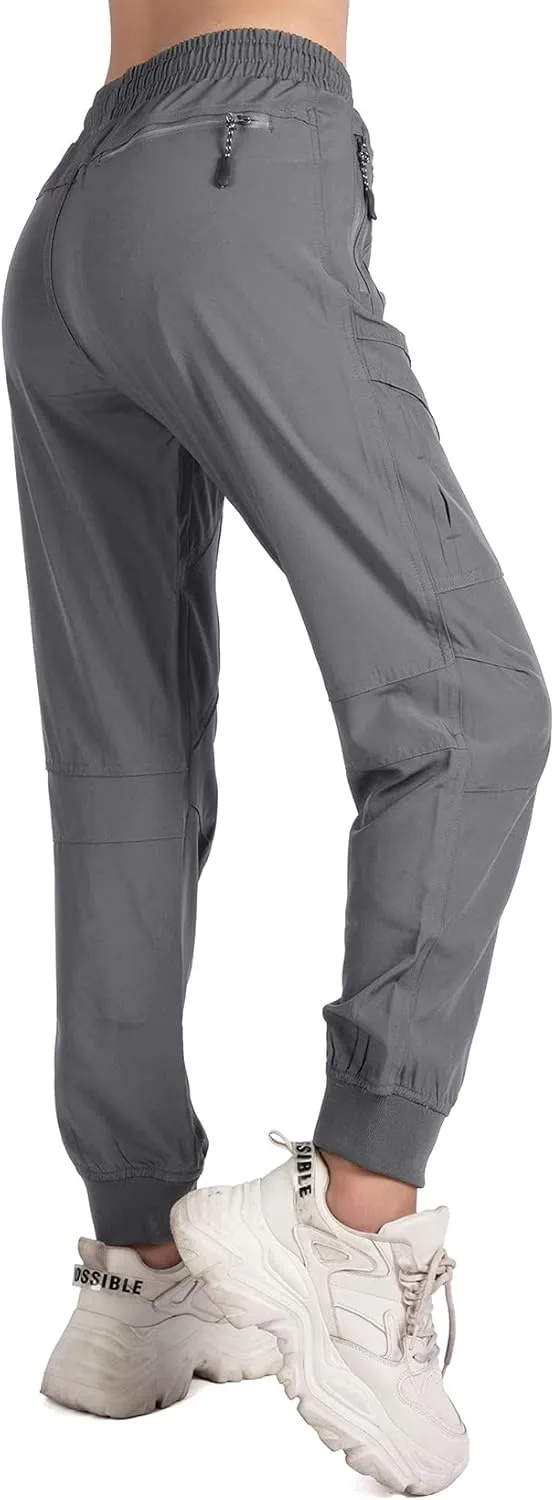 Women's Cargo Joggers Workout Pants Outdoor Lightweight Quick Dry Athletic Travel Hiking Pants
