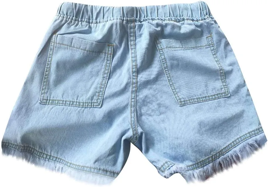 Womens Denim Shorts High Waisted Stretchy Casual Jeans Shorts 2025 Summer Loose Fit Retro Hot Shorts Pockets