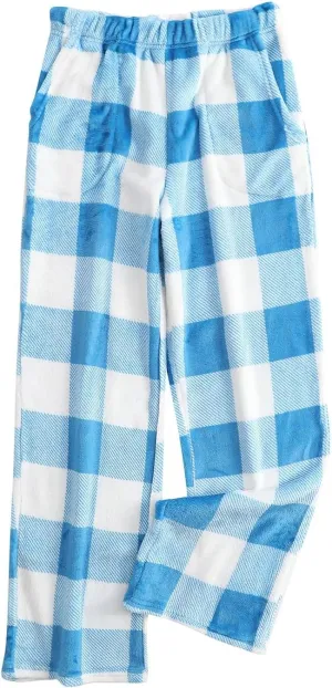 Women's Flannel Pajama Pants, Comfy Lounge Sleep PJ Pants with Pockets, Fleece Warm Lounge Pj Bottoms