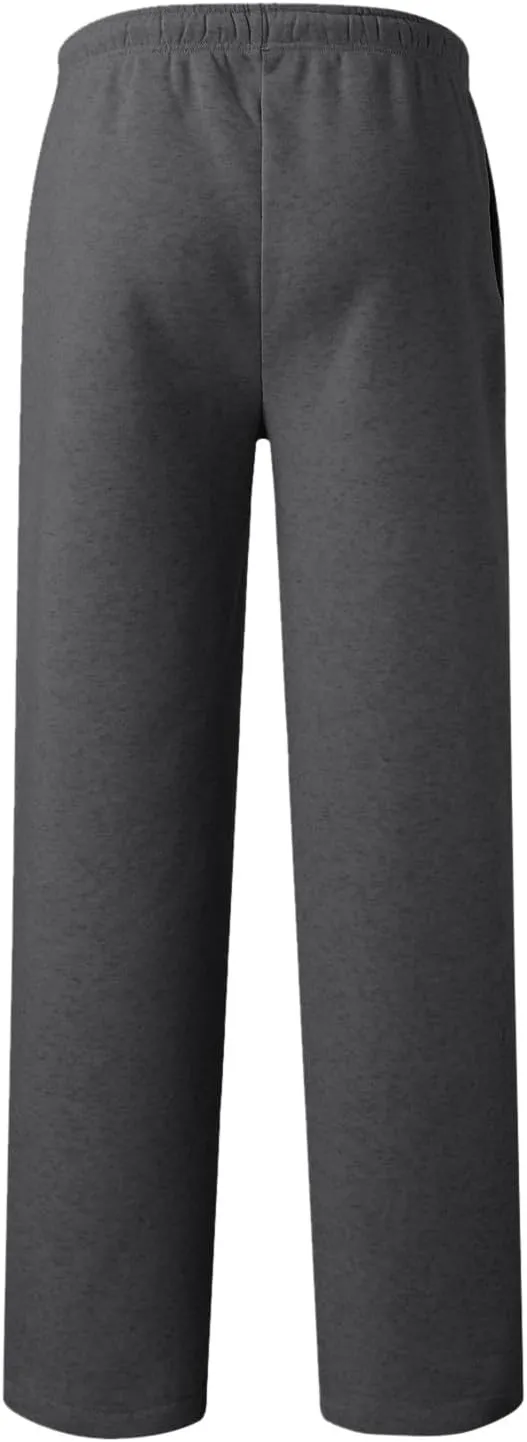 Womens Fleece Lined Sweatpants Baggy Wide Straight Leg Joggers Pants Drawstring High Waisted Workout Yoga Pants with Pockets