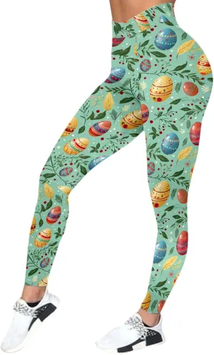 Women's High Rise Tummy Control Trendy Leggings Yoga Casual Butt Lift Exercise Yoga Pants Graphic Seamless Fashion