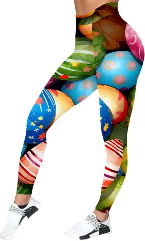 Women's High Rise Tummy Control Trendy Leggings Yoga Casual Butt Lift Exercise Yoga Pants Graphic Seamless Fashion