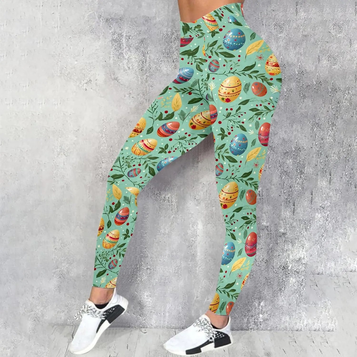 Women's High Rise Tummy Control Trendy Leggings Yoga Casual Butt Lift Exercise Yoga Pants Graphic Seamless Fashion