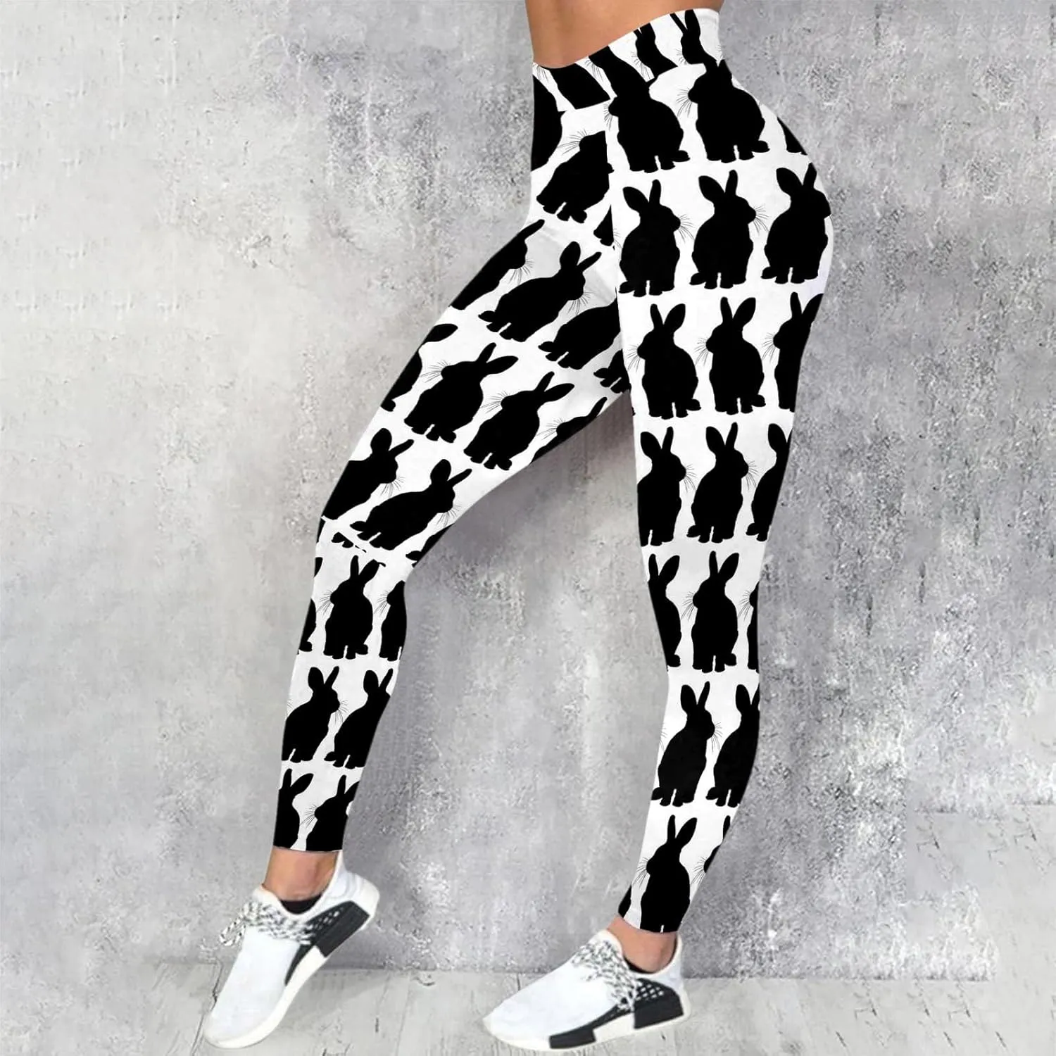 Women's High Rise Tummy Control Trendy Leggings Yoga Casual Butt Lift Exercise Yoga Pants Graphic Seamless Fashion