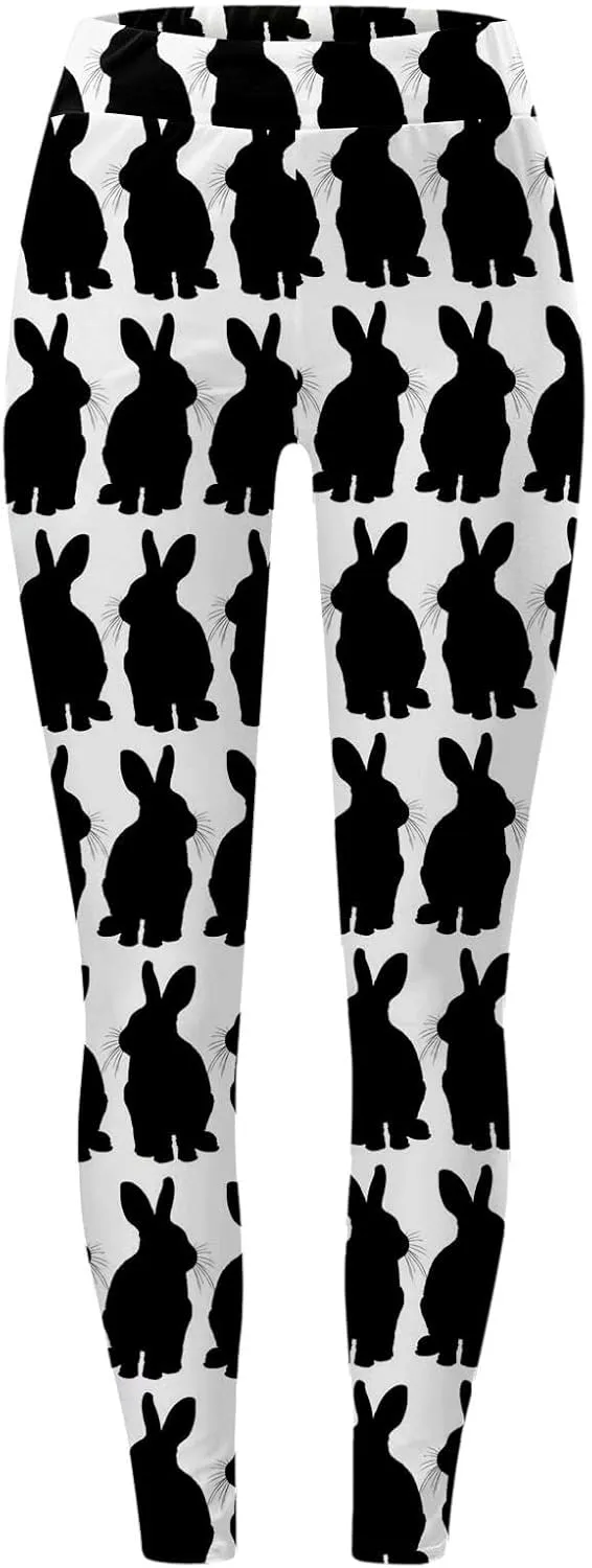 Women's High Rise Tummy Control Trendy Leggings Yoga Casual Butt Lift Exercise Yoga Pants Graphic Seamless Fashion