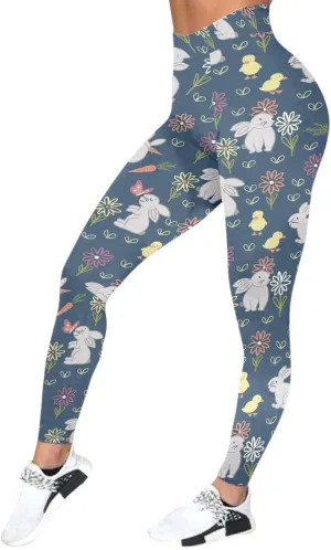 Women's High Rise Tummy Control Trendy Leggings Yoga Casual Butt Lift Exercise Yoga Pants Graphic Seamless Fashion
