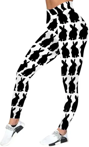 Women's High Rise Tummy Control Trendy Leggings Yoga Casual Butt Lift Exercise Yoga Pants Graphic Seamless Fashion