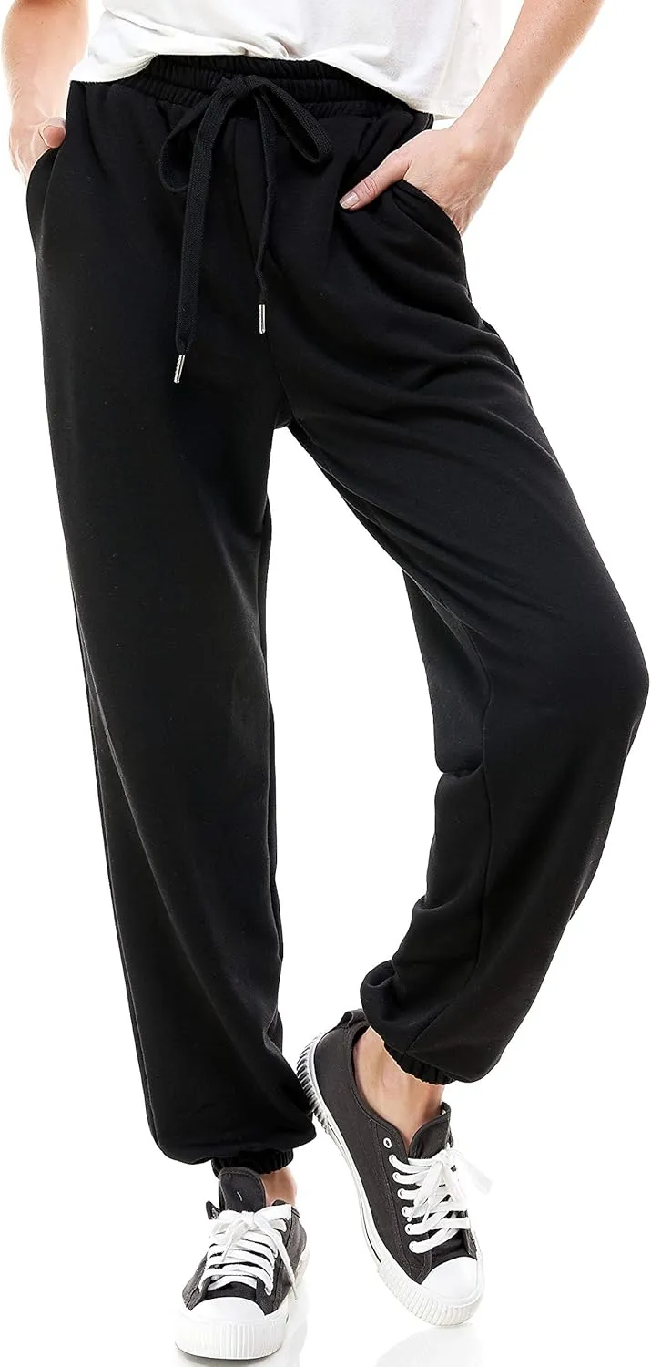 Women's High Waisted Sporty Gym Athletic Fit Jogger Sweatpants and Loose fit Lounge Trousers Plus Size Lounge Pant