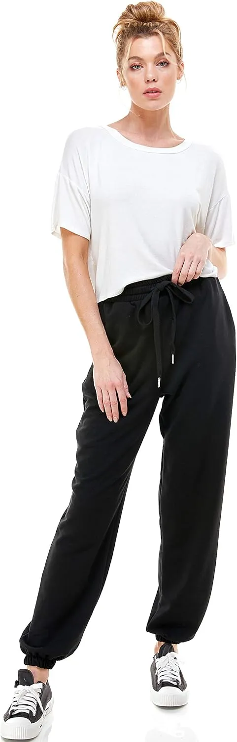 Women's High Waisted Sporty Gym Athletic Fit Jogger Sweatpants and Loose fit Lounge Trousers Plus Size Lounge Pant