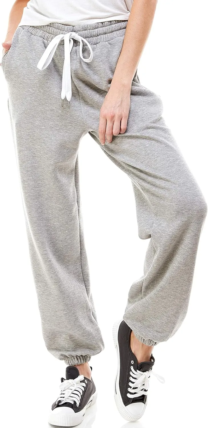 Women's High Waisted Sporty Gym Athletic Fit Jogger Sweatpants and Loose fit Lounge Trousers Plus Size Lounge Pant