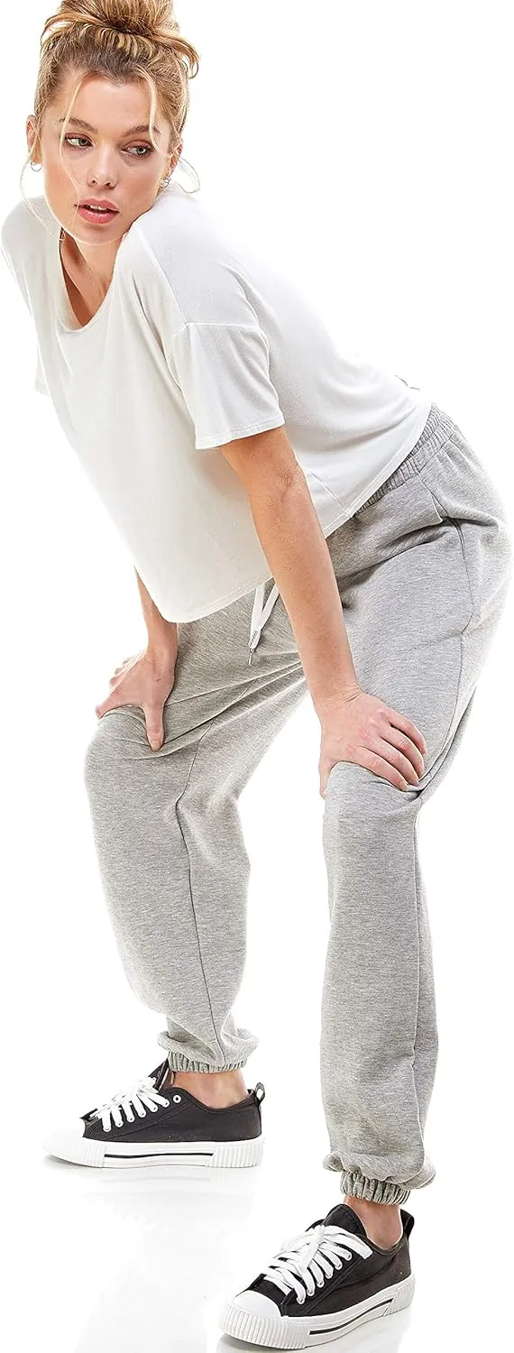 Women's High Waisted Sporty Gym Athletic Fit Jogger Sweatpants and Loose fit Lounge Trousers Plus Size Lounge Pant
