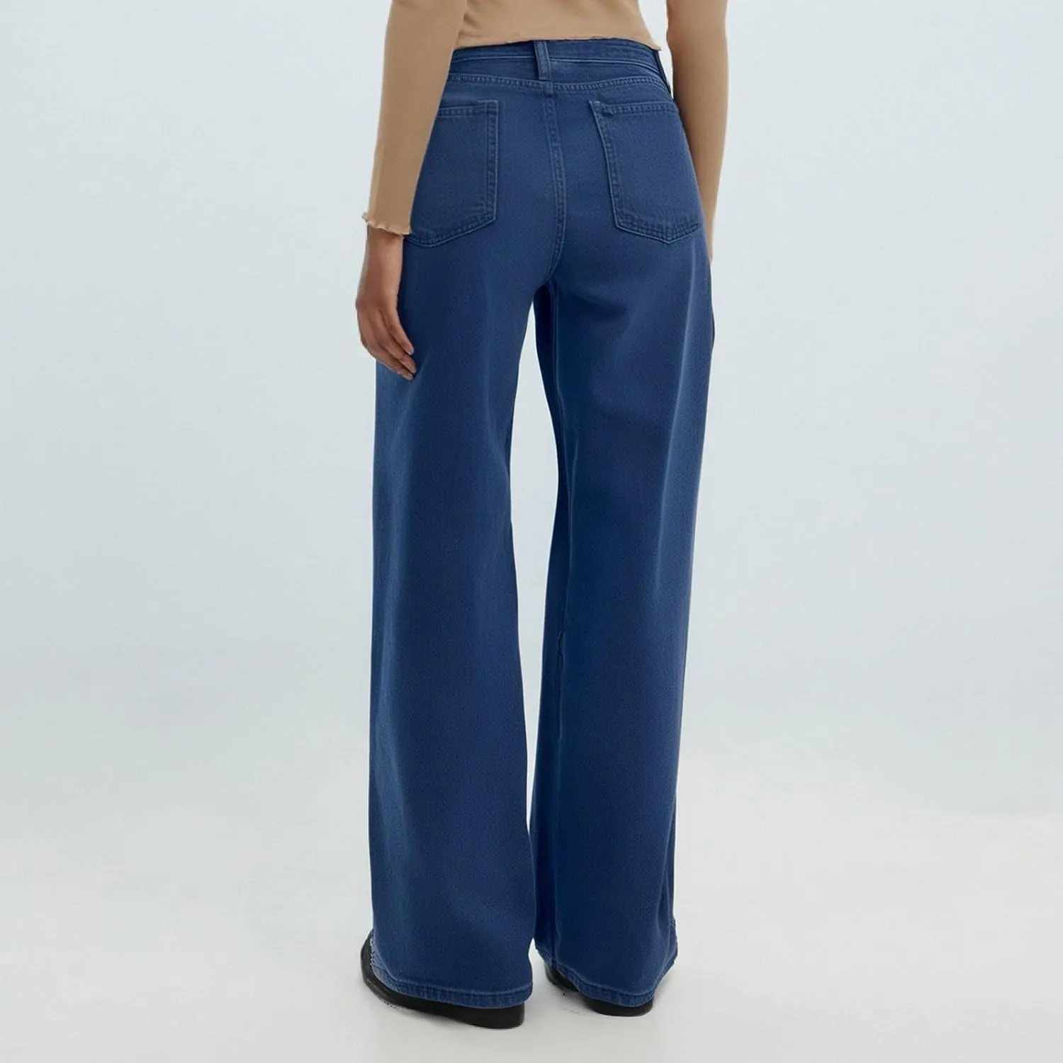 Womens Jeans, Plus Size Sweatpants High Waisted Jeans Wide Leg Denim Pants