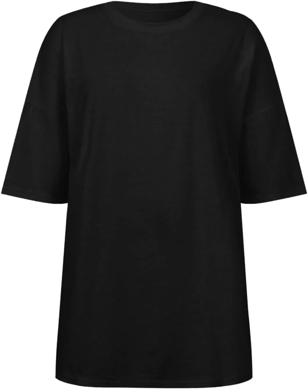 Women's Oversized T Shirts Short Sleeve Crew Neck Split Hem Summer Tops Casual Loose Basic Tee Shirts 2024 Trendy