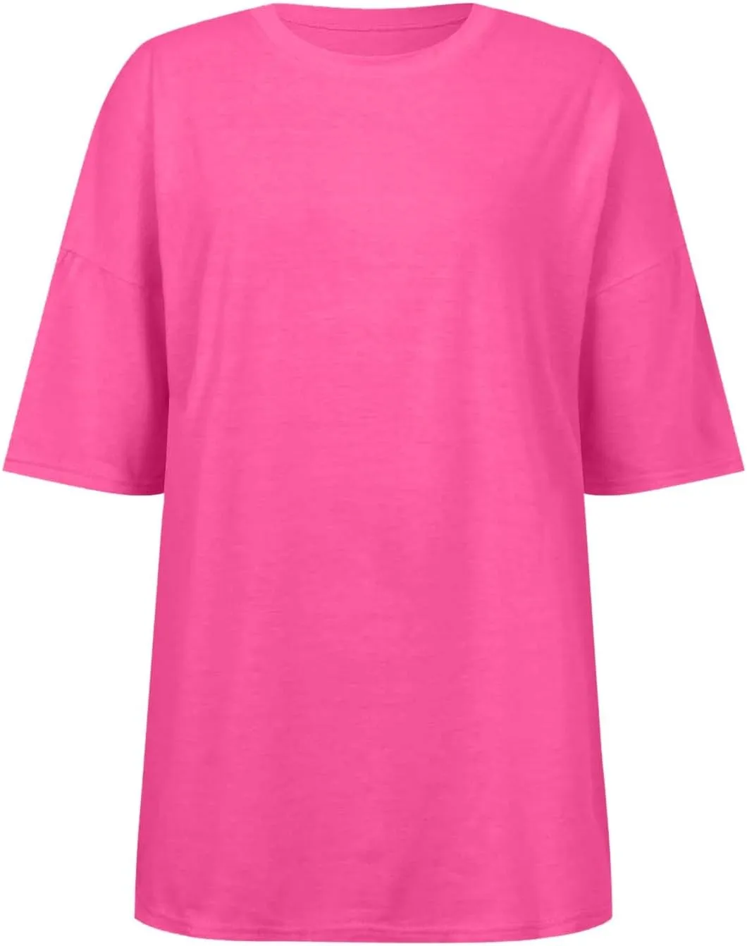 Women's Oversized T Shirts Short Sleeve Crew Neck Split Hem Summer Tops Casual Loose Basic Tee Shirts 2024 Trendy