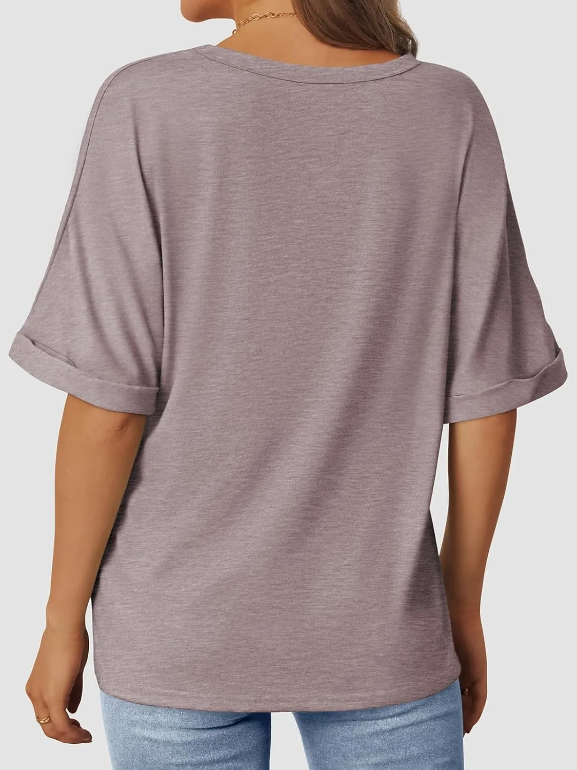 Women's Oversized T Shirts Short Sleeve Crewneck Summer Tops Casual Loose Basic Tee Shirts 2025 Trendy Clothes