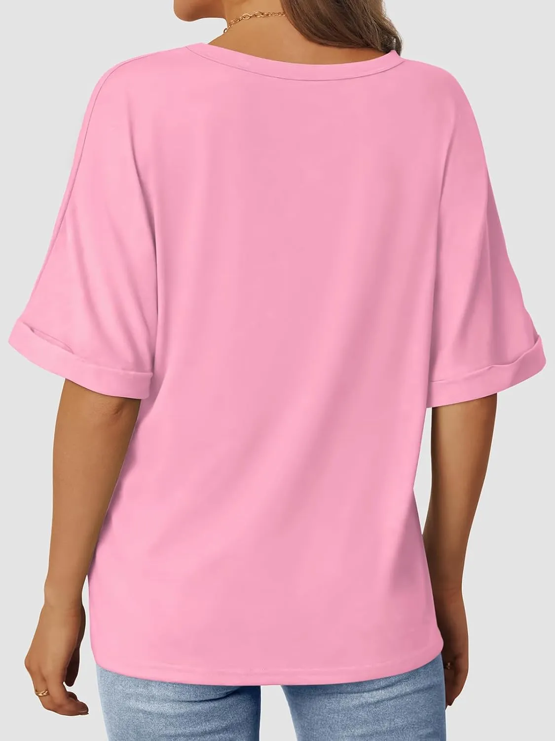 Women's Oversized T Shirts Short Sleeve Crewneck Summer Tops Casual Loose Basic Tee Shirts 2025 Trendy Clothes