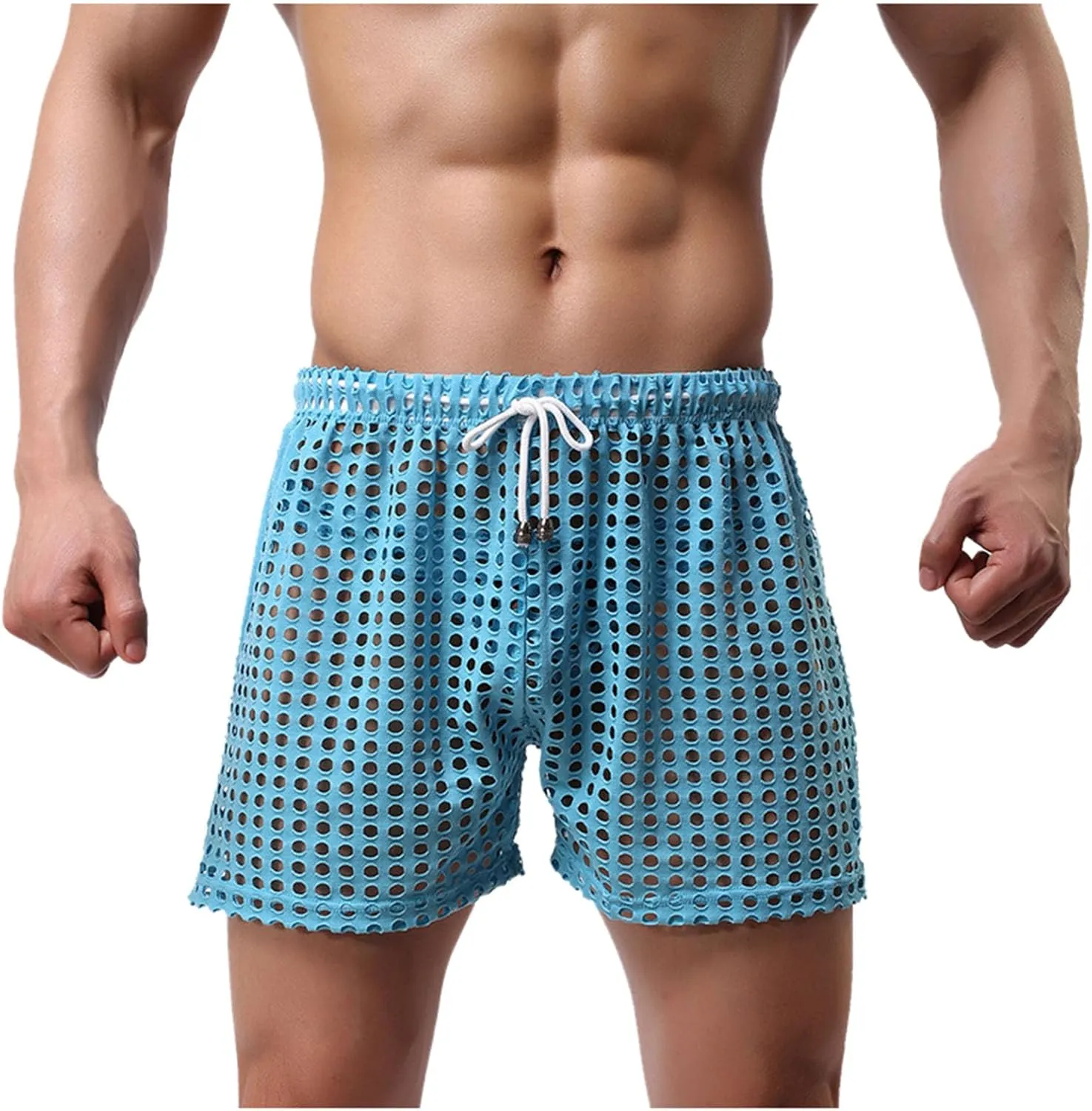 Womens Sexy Sleepwear Fashionable Male Loose And Mesh Hollow Out Pants Gothic Lingerie for